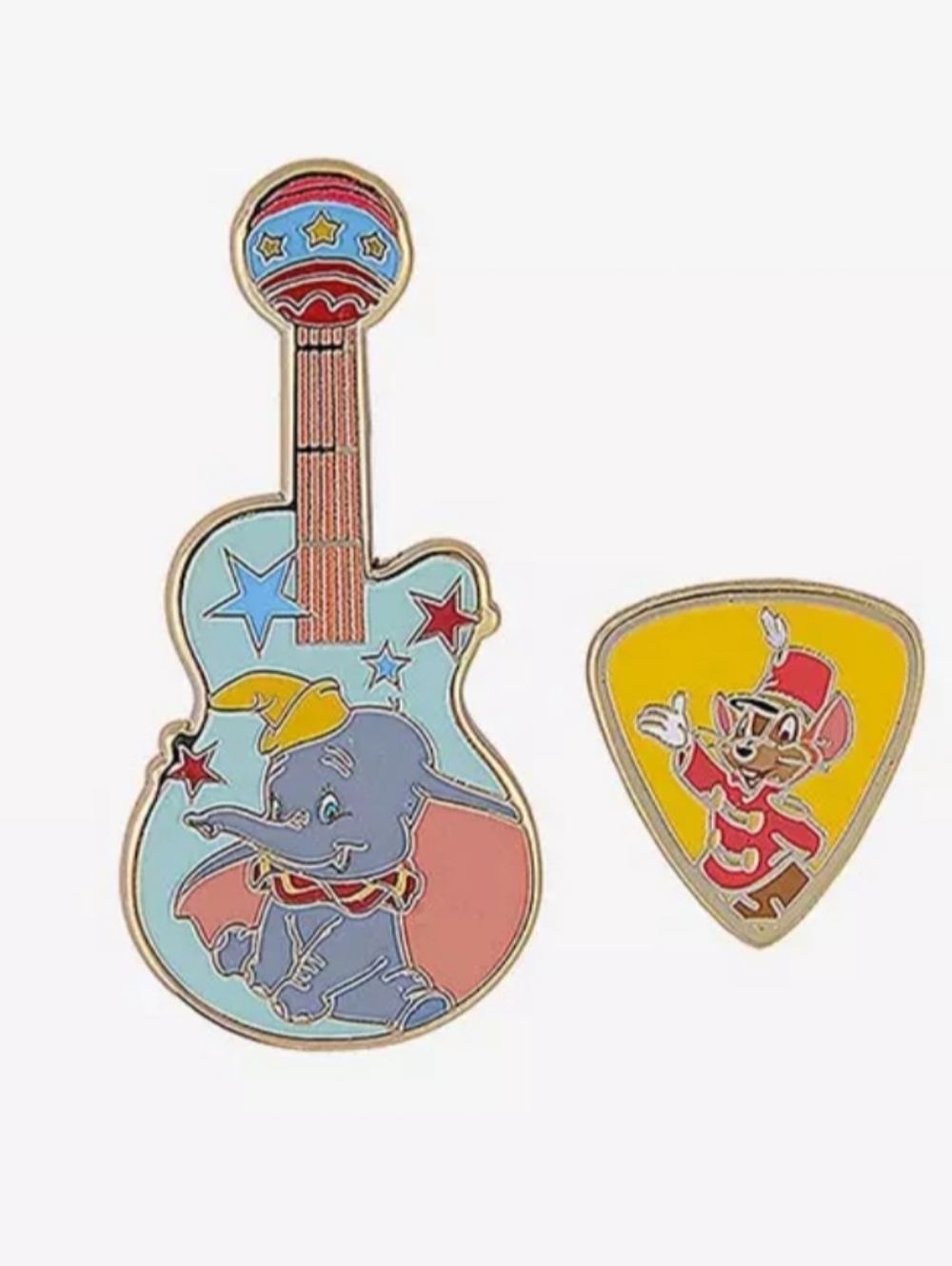 Disney Guitar & Pick Enamel Pin Set -Dumbo
